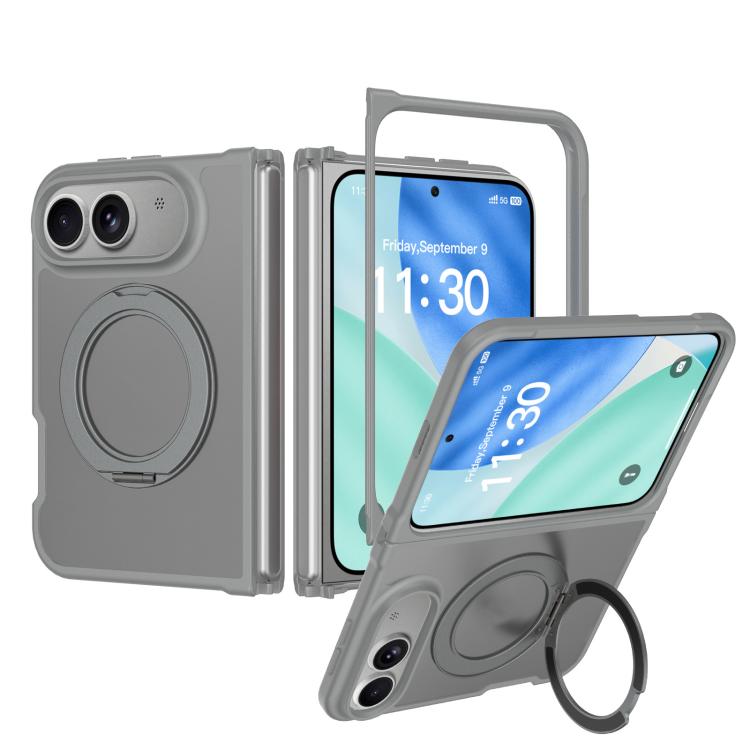Custodia magnetica con supporto girevole Skin Feel per telefono, For iPhone Fold
