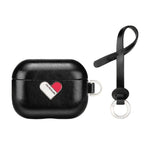 Custodia protettiva ibrida in PU e PC galvanizzato della serie Heart Island di YOYOISLES per auricolari., For AirPods Pro 3