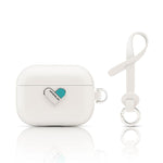 Custodia protettiva ibrida in PU e PC galvanizzato della serie Heart Island di YOYOISLES per auricolari., For AirPods Pro 3