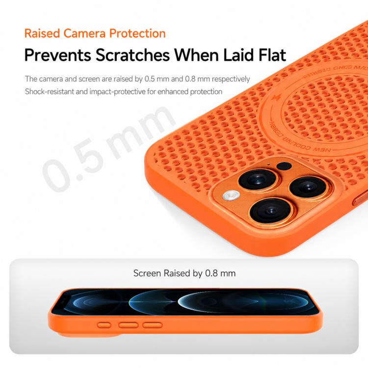 Custodia per telefono magnetica antiurto con effetto rinfrescante effetto ghiaccio., For iPhone 12 Pro Max