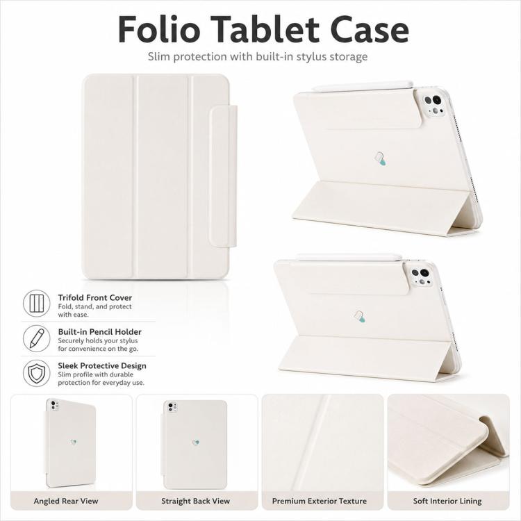 Custodia per tablet ibrida in PC e PU galvanizzato della serie Heart Island di YOYOISLES, For iPad 2022 / Pro 11 2025, For iPad Pro 11 2025 / 2024, For iPad Air 11 2024 / 2025