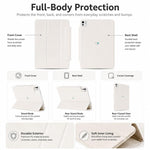 Custodia per tablet ibrida in PC e PU galvanizzato della serie Heart Island di YOYOISLES, For iPad 2022 / Pro 11 2025, For iPad Pro 11 2025 / 2024, For iPad Air 11 2024 / 2025