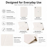 Custodia per tablet ibrida in PC e PU galvanizzato della serie Heart Island di YOYOISLES, For iPad 2022 / Pro 11 2025, For iPad Pro 11 2025 / 2024, For iPad Air 11 2024 / 2025
