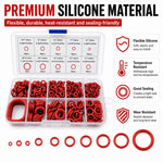 Kit 351 anelli di fissaggio in gomma siliconica a forma di O