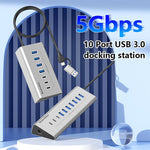 Docking station multifunzione 2 in 1 Blueendless Type-C / USB-C con spina AU., 7 Ports Hub, 10 Ports Hub