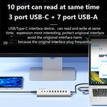 Docking station multifunzione 2 in 1 Blueendless Type-C / USB-C con spina AU., 7 Ports Hub, 10 Ports Hub