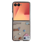 Custodia per telefono trasparente in TPU con animali dei cartoni animati, For Galaxy Z Flip8 5G, For Galaxy Z Flip7 5G
