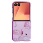 Custodia per telefono trasparente in TPU con animali dei cartoni animati, For Galaxy Z Flip8 5G, For Galaxy Z Flip7 5G