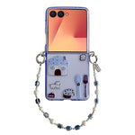 Custodia per telefono in TPU trasparente con motivo a cartoni animati e cinturino., For Galaxy Z Flip8 5G, For Galaxy Z Flip7 5G