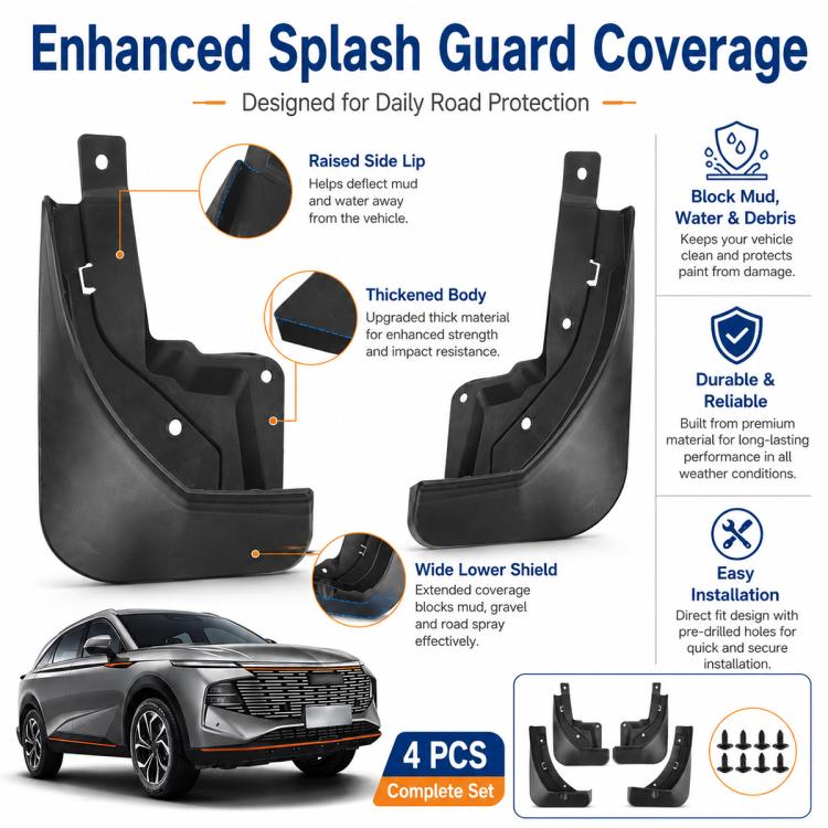 Set di 4 parafanghi per auto, For GreatWall Haval F7 2024