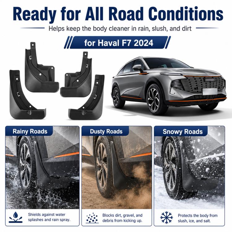 Set di 4 parafanghi per auto, For GreatWall Haval F7 2024