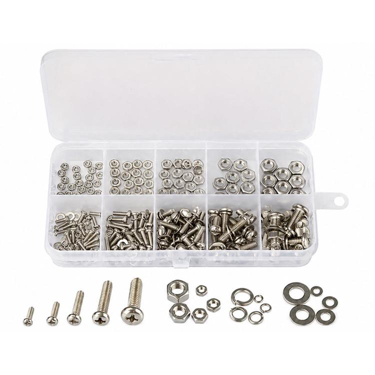 Dadi e bulloni esagonali, 320 pezzi/set, M2-M5 320PCS