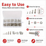 Dadi e bulloni esagonali, 320 pezzi/set, M2-M5 320PCS