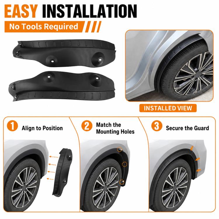 2 pezzi/set Parafanghi posteriori per auto, For Geely Galaxy Starship 7 EM-i 2025