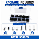 Viti autofilettanti Phillips a testa bombata M3, confezione da 500 pezzi., M3 500 PCS / Set