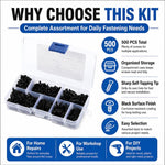 Viti autofilettanti Phillips a testa bombata M3, confezione da 500 pezzi., M3 500 PCS / Set