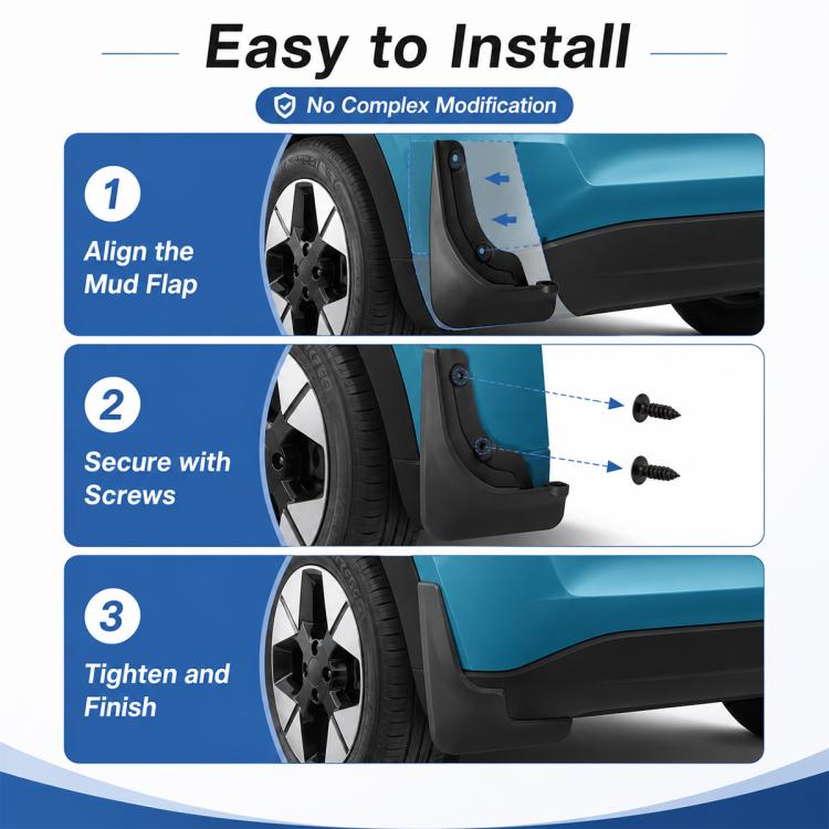 Set di 4 parafanghi per auto, For Geely Xingyuan 2024