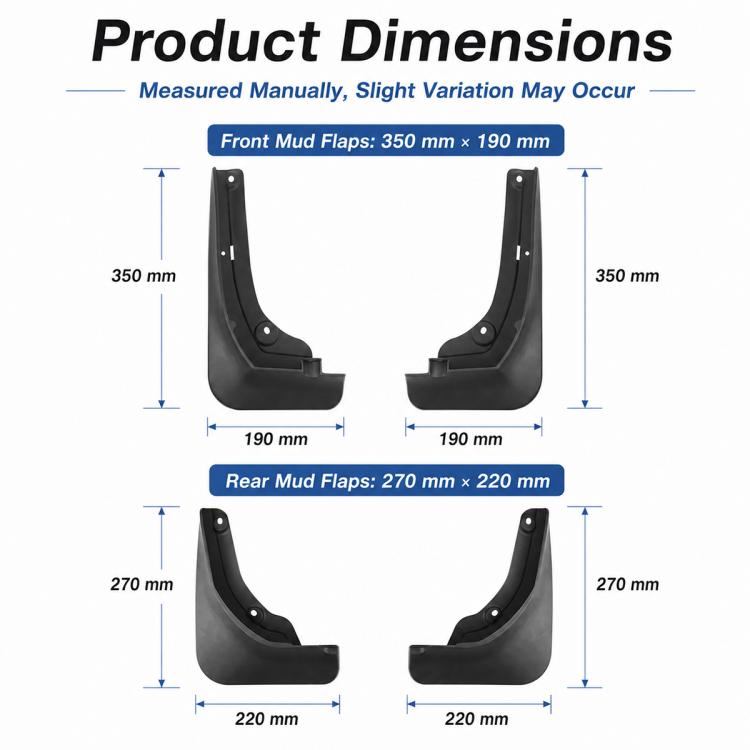 Set di 4 parafanghi per auto, For Geely Xingyuan 2024