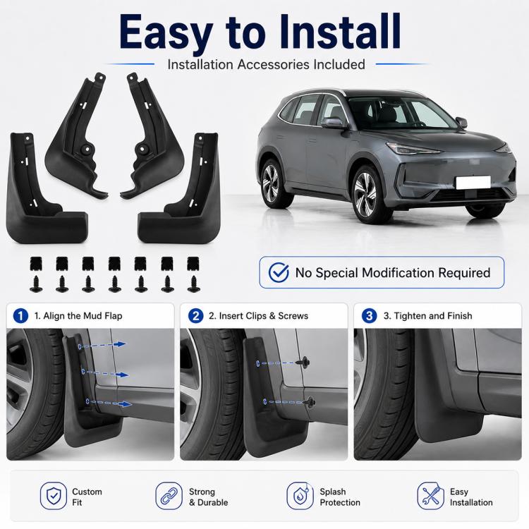 Set di 4 parafanghi per auto, For Geely Galaxy E5 2024