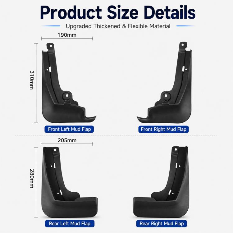 Set di 4 parafanghi per auto, For Geely Galaxy E5 2024