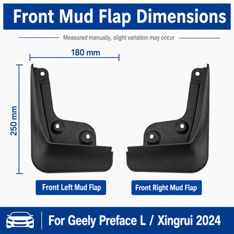 Set di 4 parafanghi per auto, For Geely Preface L 2024