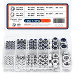 Set di 175 dadi di bloccaggio e tappi esagonali, M8 175PCS