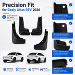 Set di 4 parafanghi per auto, For Geely Boyue REV 2026