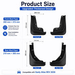 Set di 4 parafanghi per auto, For Geely Boyue REV 2026