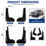 Set di 4 parafanghi per auto, For Geely LYNK & CO Z20 2025