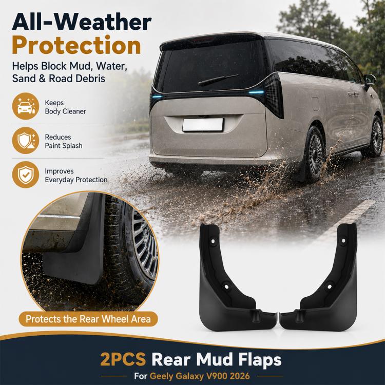 2 pezzi/set Parafanghi posteriori per auto, For Geely Galaxy V900 2026