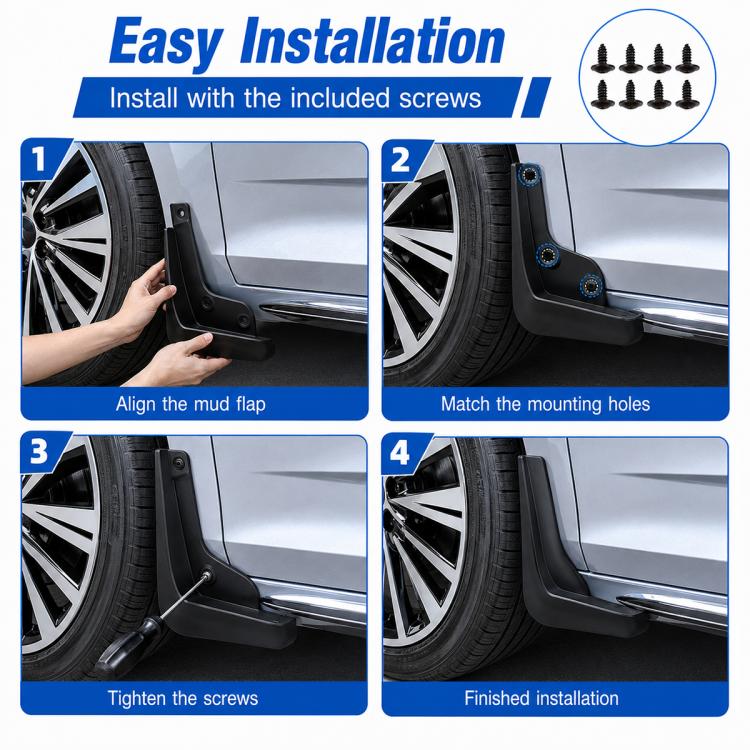 Set di 4 parafanghi per auto, For Geely Preface 2026