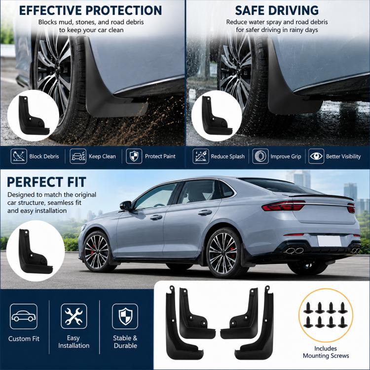 Set di 4 parafanghi per auto, For Geely Preface 2026