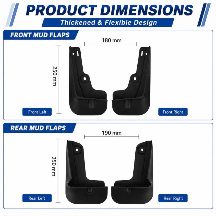 Set di 4 parafanghi per auto, For Geely LYNK & CO 07 EM-P 2026