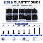 Viti autofilettanti Phillips M2, 400 pezzi/set, M2 400 PCS / Set
