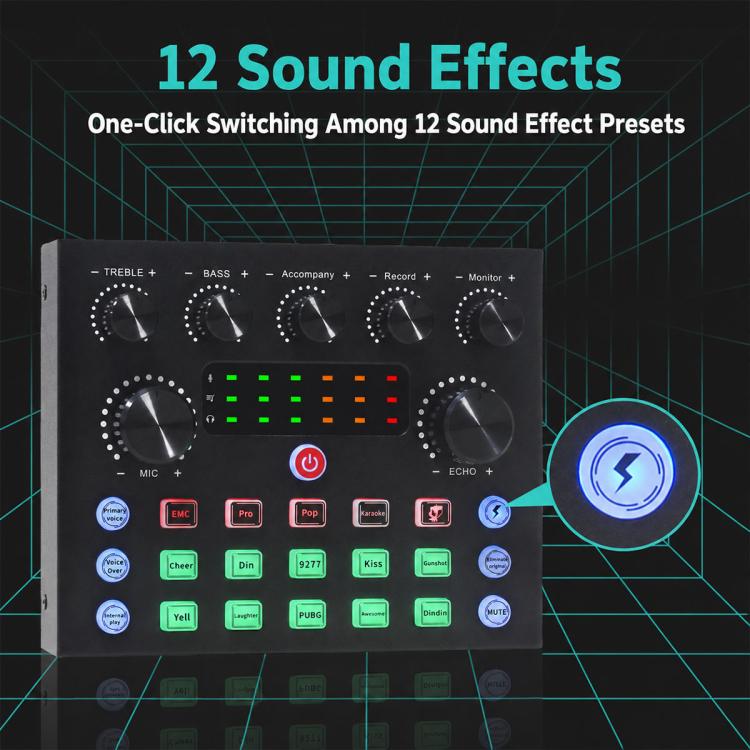 S8 Mixer audio professionale multifunzione per live streaming, S8