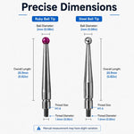 Sonda comparatrice a quadrante con leva a sfera in acciaio inox