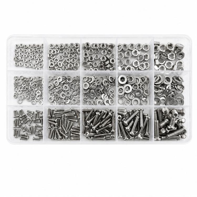 Dadi e bulloni esagonali M2-M5, 640 pezzi/set, M2-M5 640PCS