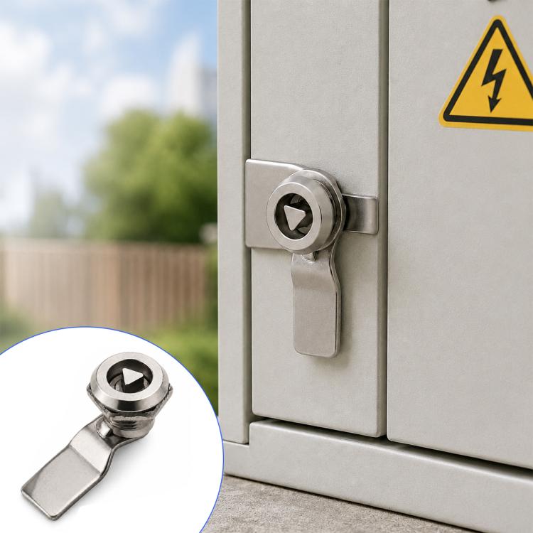 Serratura triangolare in acciaio inox per armadio MS408