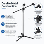 NB-107 Treppiede professionale per doppio microfono con supporto da pavimento, NB-107 Dual Microphone Floor Tripod Stand