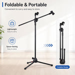 NB-107 Treppiede professionale per doppio microfono con supporto da pavimento, NB-107 Dual Microphone Floor Tripod Stand