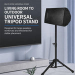 Supporto da pavimento per altoparlanti professionale, compatto, in metallo rinforzato e di spessore maggiore., Speaker Floor Tripod Stand