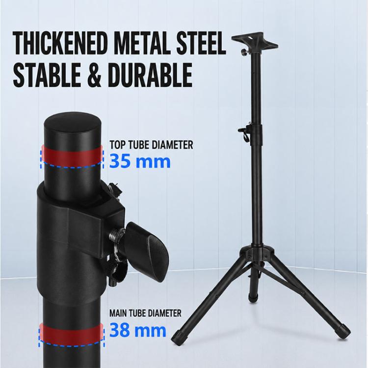 Supporto da pavimento per altoparlanti professionale, compatto, in metallo rinforzato e di spessore maggiore., Speaker Floor Tripod Stand