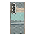 Custodia per telefono con pellicola magnetica integrata in policarbonato a quadri arcobaleno in Kevlar., For Galaxy Z Fold8 Ultra 5G, For Galaxy Z Fold7 5G, For Galaxy Z Fold6 5G, For Galaxy Z Fold5