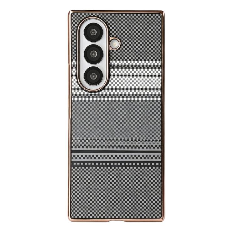 Custodia per telefono con pellicola magnetica integrata in policarbonato a quadri arcobaleno in Kevlar., For Galaxy Z Fold8 Ultra 5G, For Galaxy Z Fold7 5G, For Galaxy Z Fold6 5G, For Galaxy Z Fold5