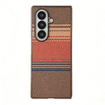 Custodia per telefono con pellicola magnetica integrata in policarbonato a quadri arcobaleno in Kevlar., For Galaxy Z Fold8 Ultra 5G, For Galaxy Z Fold7 5G, For Galaxy Z Fold6 5G, For Galaxy Z Fold5