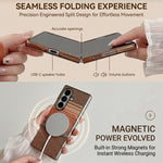 Custodia per telefono con pellicola magnetica integrata in policarbonato a quadri arcobaleno in Kevlar., For Galaxy Z Fold8 Ultra 5G, For Galaxy Z Fold7 5G, For Galaxy Z Fold6 5G, For Galaxy Z Fold5