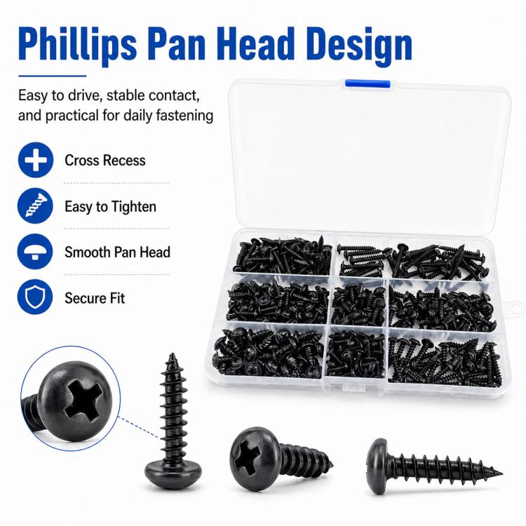 340 pezzi / Set di viti autofilettanti Phillips, 340 PCS / Set