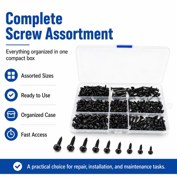 340 pezzi / Set di viti autofilettanti Phillips, 340 PCS / Set
