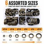 Anelli di fissaggio in gomma rondelle piatte 10x2 mm 100 pezzi