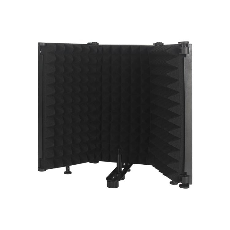 Schermo antivento pieghevole a tre pannelli per l'isolamento del microfono M3., M3 Isolation Shield